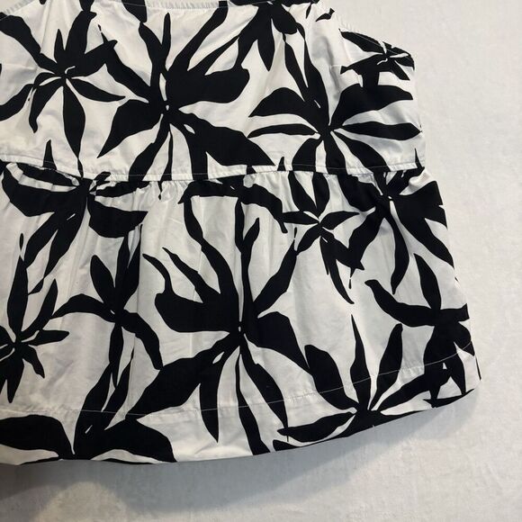 Free Assembly Women's Spaghetti Strap White Black Floral Peplum Tank Top XXXL - Picture 5 of 13